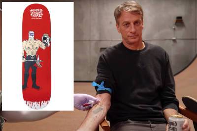 Tony Hawk fans can now buy skateboards filled with his blood - nypost.com
