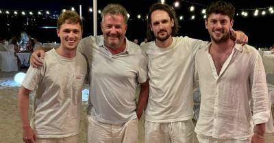 Piers Morgan and his sons channel 90s boyband in white outfits on Antigua holiday - www.ok.co.uk - Britain