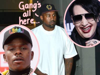 People Are PISSED Kanye West Brought Out Marilyn Manson & DaBaby At Donda Listening Event - perezhilton.com