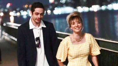 Kaley Cuoco Pulls Pete Davidson In For A Hug As They Wrap Filming On ‘Meet Cute’ — Photo - hollywoodlife.com - county Davidson