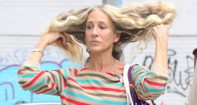 Sarah Jessica Parker Pairs Striped Shirt with White Dress While Filming 'And Just Like That' - www.justjared.com - New York