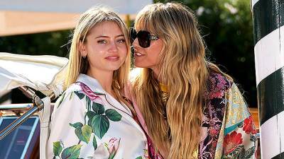 Heidi Klum’s Daughter Leni, 17, Looks Just Like Her Mom As The Two Snuggle Up Arriving In Venice - hollywoodlife.com - Italy