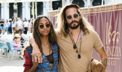 Zoe Saldana & Marco Perego Look Picture Perfect During Trip to Venice - www.justjared.com - Italy