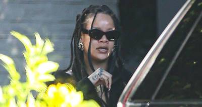 Rihanna Stops by Boyfriend A$AP Rocky's Place in Los Angeles - www.justjared.com - Los Angeles - Los Angeles