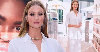 Rosie Huntington-Whiteley conceals her baby bump in a white co-ord - www.msn.com - Los Angeles - city Westfield - city Century