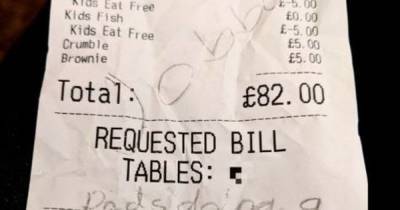 Four-year-old leaves ‘rude’ note about his dad at restaurant - www.manchestereveningnews.co.uk - Manchester