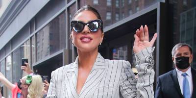Lady Gaga Keeps It Classy in Pinstripes While Heading to Rehearsals in NYC - www.justjared.com - New York