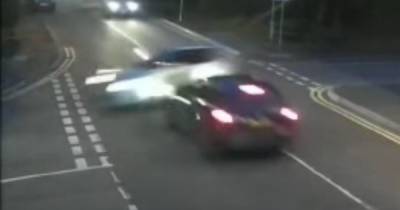 Shocking CCTV shows car flipping and ploughing into wall during high speed police chase - www.manchestereveningnews.co.uk