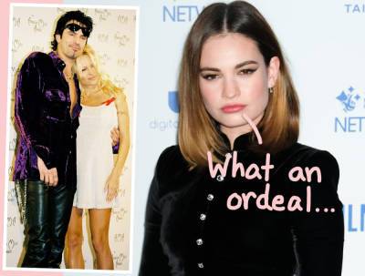 Lily James Spent HOW LONG Each Day In The Makeup Chair Getting Ready To Play Pamela Anderson?! - perezhilton.com