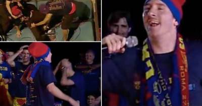 Incredible footage of a drunk Lionel Messi celebrating Barcelona's treble goes viral - www.msn.com - Argentina