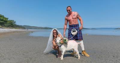 Scots couple tie knot on remote beach with island goat as only guest - www.dailyrecord.co.uk - Scotland