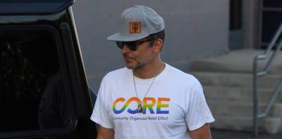 Bradley Cooper Wears 'CORE' T-Shirt to Meeting in Santa Monica - www.justjared.com - Santa Monica