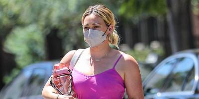 Hilary Duff Runs Errands In The Chicest Pink Dress in LA - www.justjared.com