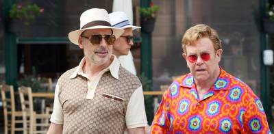 Elton John & Husband David Furnish Sport Gucci Outfits During Day Out in Italy - www.justjared.com - Italy