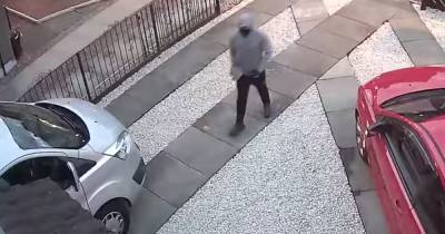 Shocking moment yob is caught on CCTV tossing brick through house window in Grangemouth - www.dailyrecord.co.uk