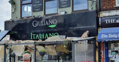 Emergency services rush to Italian restaurant after roof collapses on outdoor dining area - www.manchestereveningnews.co.uk - Italy - county Cheshire