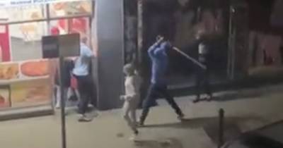 Huge brawl sparked outside Scots takeaway as walking stick used as weapon - www.dailyrecord.co.uk - Scotland