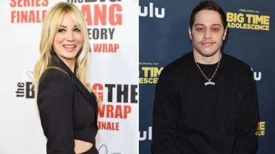 Kaley Cuoco Hilariously Distracts 'Meet Cute' Co-Star Pete Davidson on Set of Their Rom-Com - www.etonline.com - county Love