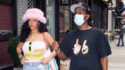 Rihanna Rocks Daisy Dukes With High Slits While Out With A$AP Rocky In NYC - hollywoodlife.com - New York
