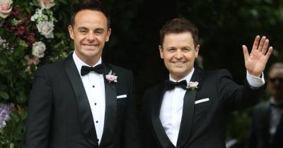 Ant McPartlin arrives at church with Declan Donnelly ahead of wedding to Anne-Marie Corbett - www.ok.co.uk