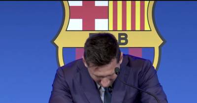 Lionel Messi breaks down as Barcelona icon fights back tears in emotional exit press conference - www.dailyrecord.co.uk