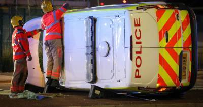Police van involved in crash with car that closed Ashton Old Road - www.manchestereveningnews.co.uk - Manchester