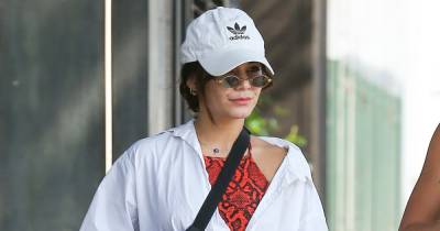 Vanessa Hudgens Turned a Button-Up Shirt Into Outerwear — So Can You - www.usmagazine.com