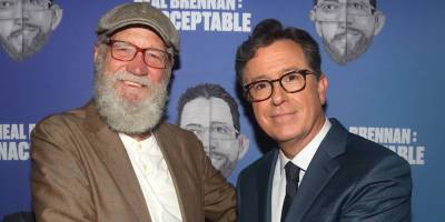 'Late Show' Hosts David Letterman & Stephen Colbert Reunite in Rare Pic - www.justjared.com - New York