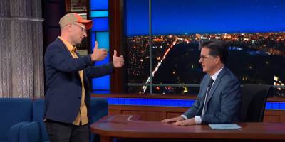 'Blue's Clues' Steve Burns Gives Stephen Colbert A Hug After Going Viral - www.justjared.com