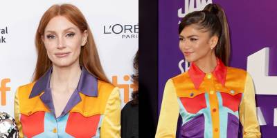 Jessica Chastain Channels Zendaya's 'Space Jam' Look During a TIFF 2021 Appearance - www.justjared.com - Canada