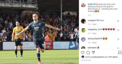 Man City players send message to loanee Lewis Fiorini after spectacular goal for Lincoln - www.manchestereveningnews.co.uk - Manchester - Netherlands - city Lincoln