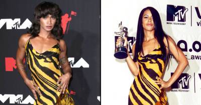 Bretman Rock Wears Same Zebra-Print Dress to 2021 VMAs That Aaliyah Wore in 2001: ‘I Literally Cried’ - www.usmagazine.com