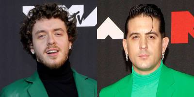 Jack Harlow - Jack Harlow & G-Eazy Match in Colorful Green Suits at the 2021 MTV VMAs - justjared.com - New York