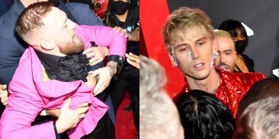 Machine Gun Kelly & Conor McGregor Had Very Different Reactions to Being Asked About the VMAs Carpet Scuffle - www.justjared.com