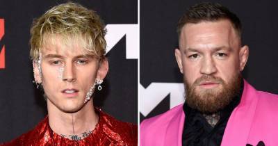 Machine Gun Kelly Knocks Microphone Away When Asked About Conor McGregor VMAs Incident: Video - www.usmagazine.com - Texas
