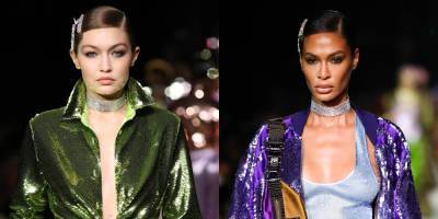 Gigi Hadid Models Bold Jewel Colors For The Tom Ford Fashion Show With Joan Smalls - www.justjared.com - New York