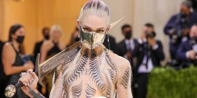 Grimes Carries A Sword & Wears Metal Mask To Met Gala 2021 - www.justjared.com - New York