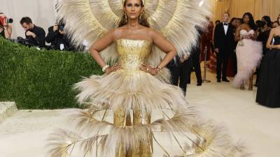 Iman's Headpiece, A$AP Rocky's Blanket and More Stars Who Went Big at the 2021 Met Gala - www.etonline.com - USA - New York