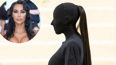Kim Kardashian Wears Full Glam Makeup Under Her Face-Covering Mask at Met Gala - www.etonline.com