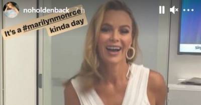 Amanda Holden shows off her bronzed legs in 'Marilyn Monroe moment' after revealing she can't feel her face - www.manchestereveningnews.co.uk - Britain - county Monroe