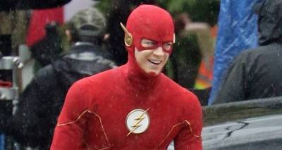 Grant Gustin - Grant Gustin Spotted Filming 'The Flash' For the First Time Since Becoming a Dad! - justjared.com - Britain - city Columbia - city Vancouver, Britain