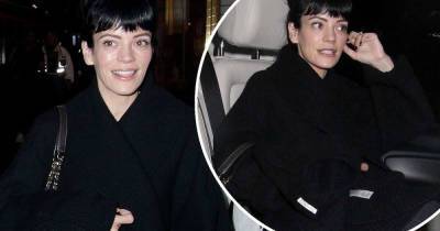 Lily Allen beams as she leaves the WestEnd with a male companion - www.msn.com