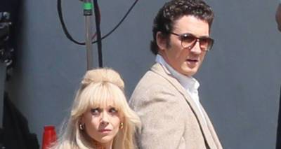 Miles Teller & Juno Temple Get Into Character Filming 'The Godfather' Making-Of Series 'The Offer' - www.justjared.com