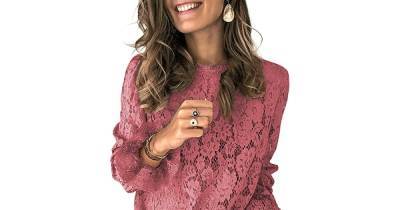 Pull Off a Sheer Lace Look for Fall With This Long-Sleeve Blouse - www.usmagazine.com