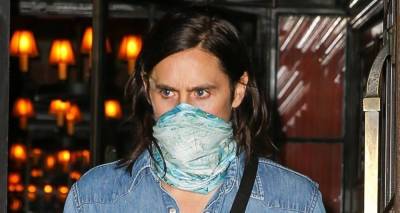 Anne Hathaway - Jared Leto - Jared Leto Wraps Bandana Around His Face While Out to Dinner in NYC - justjared.com - New York