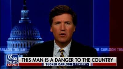 Tucker Carlson Roasted for ‘Man is a Danger to the Country’ On-Air Graphic - thewrap.com