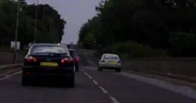 Heart-stopping moment reckless driver overtakes seven vehicles before narrowly avoiding crash on Scots road - www.dailyrecord.co.uk - Scotland