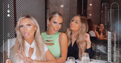 Love Island's Millie, Chloe and Lucinda giggle as they enjoy boozy brunch together - www.ok.co.uk