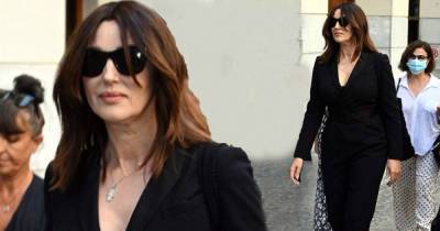 Monica Bellucci looks stylish in a black blazer and matching trousers - www.msn.com - Italy - Greece