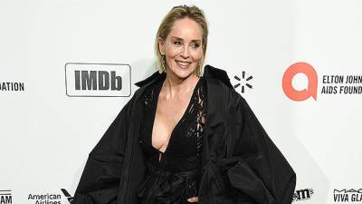 Sharon Stone, 63, Looks Sensational In Plunging Black Swimsuit As She Sunbathes — Pics - hollywoodlife.com - France - county Stone